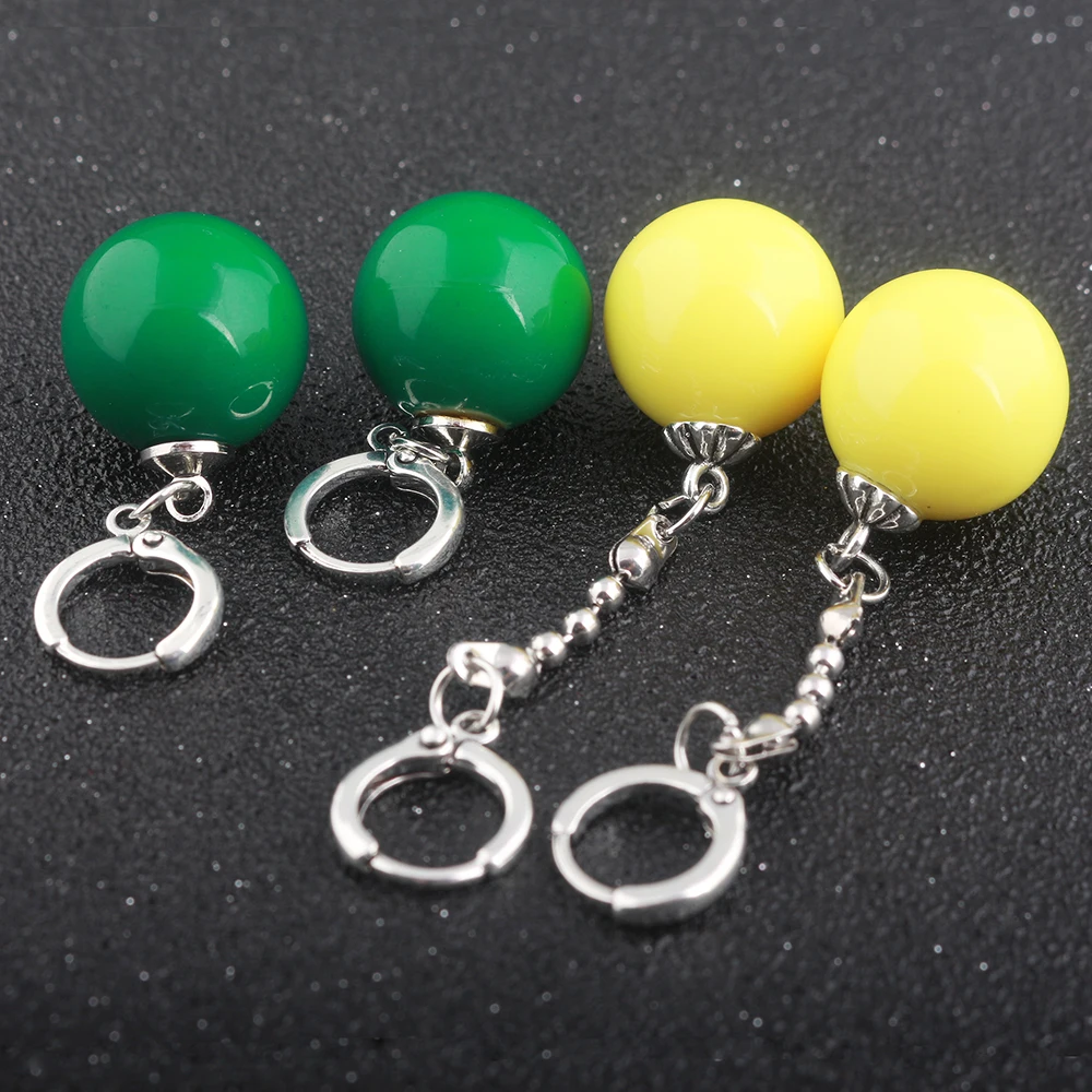 SC Anime Yellow Green Dragon Ball Z Potara Cosplay Drop Earrings DragonBall ZORO Eardrop ...