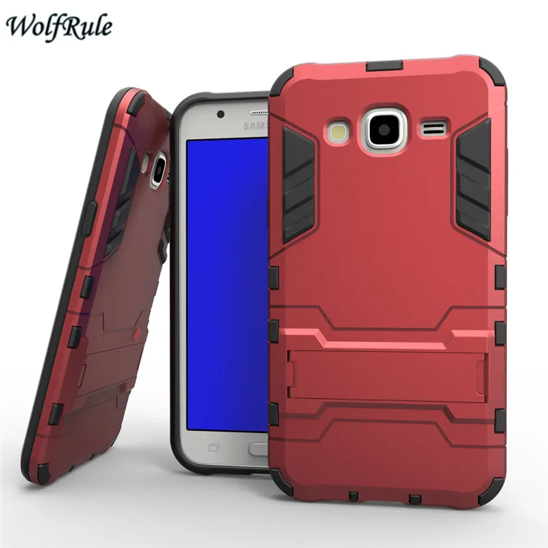 WolfRule чехол для Samsung Galaxy J5 силиконовый + пластиковый держатель броня J500 2015 J5|case for