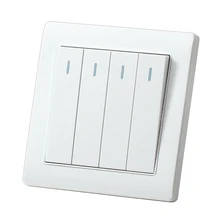 MVAVA 4 Gang 1 Way Light Switches Push Button Lamp Wall Switch 16A 250V Luxury White Panel Factory Direct Sale Free Shipping