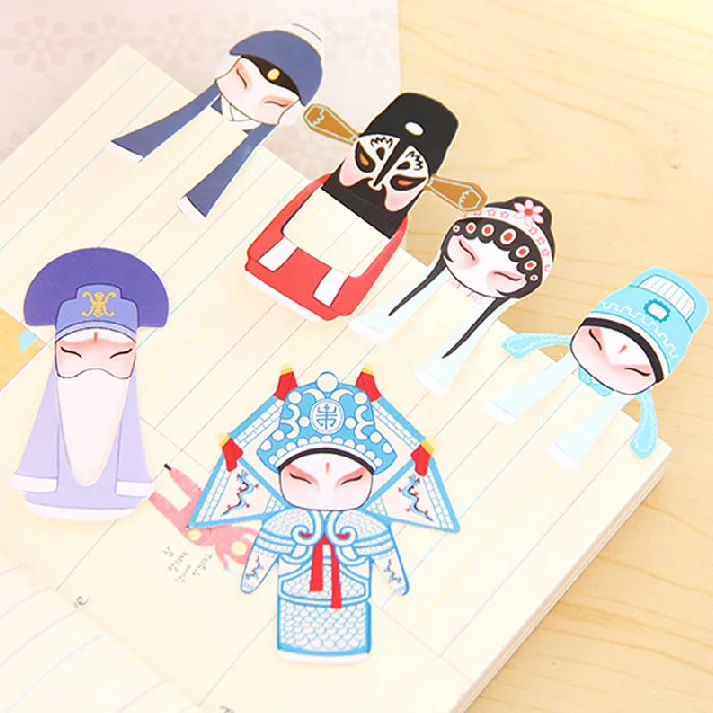 

2017 Bookmarks Book Marker Marcador De Livro Chinese Traditional Peking Opera Mini Bookmark Paper Clip Memo K6454
