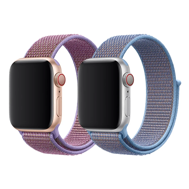 

sport strap for apple watch band 4 42mm 38mm correa double-layer nylon weave watchband for iwatch 3/2/1 44mm 40mm bracelet
