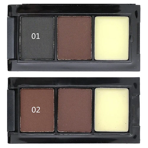 Professional Eye Brow Makeup 2 Colors Eyebrow Powder + Eyebrow Wax