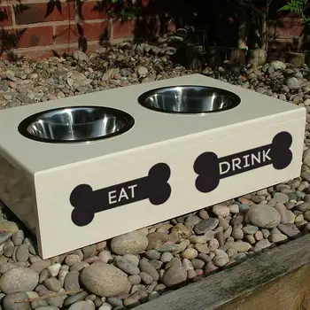 

Funny Dog Bowl Vinyl Stickers Cute 2 Pcs Dog Bone Waterproof Decals