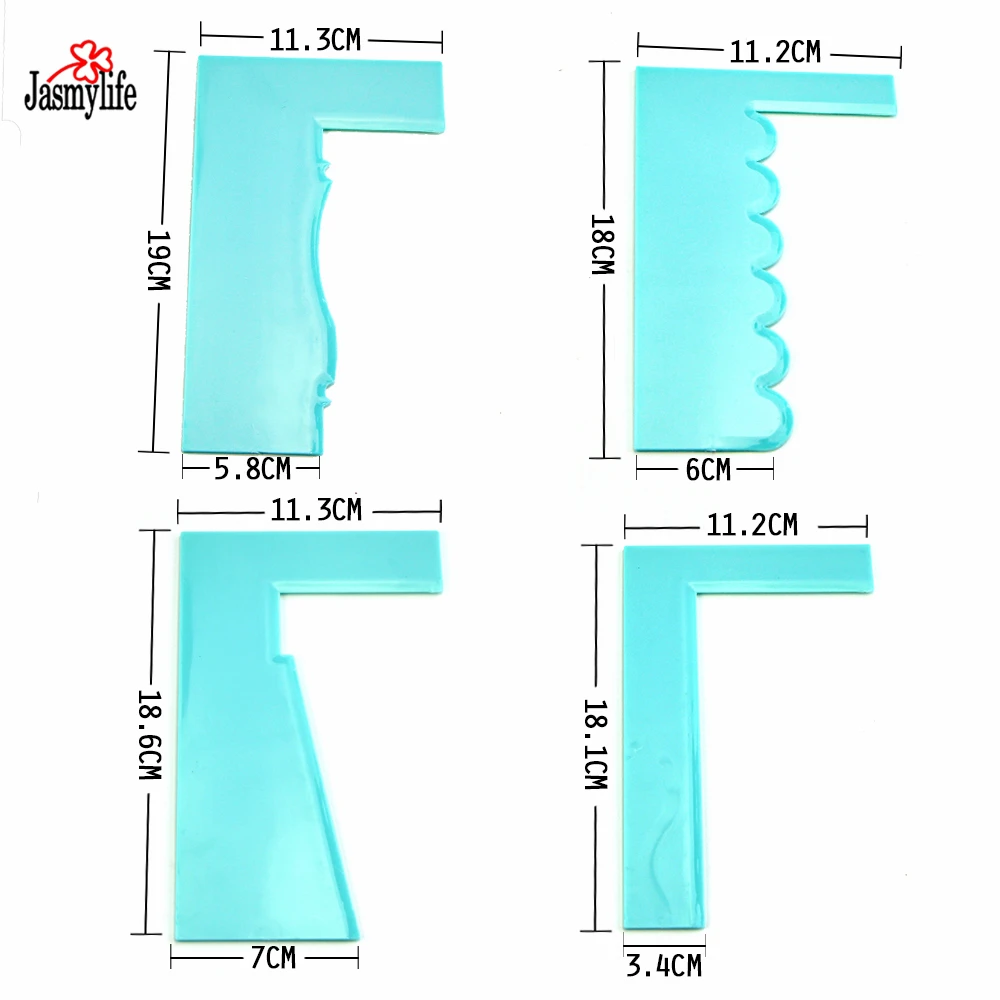 Моделирование Гладкий полировщик для торта Скребок Лезвия лопатки для теста кондитерские изделия ГРЕБЕНКА для глазури набор для выпечки инструменты для тортов DIY формы для выпечки