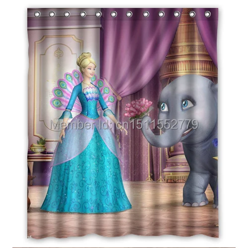 Custom Barbie Shower Curtain Great Qualitycurtain ringshower