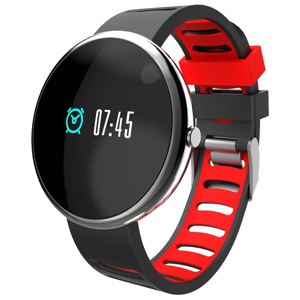 696 I10 цветной OLED Смарт HRM монитор сердечного ритма Bluetooth 4,0 фитнес-трекер умный сенсорный экран браслет - Цвет: Red