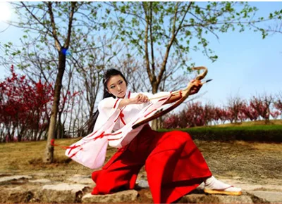 Женский костюм кимоно Inuyasha Kikyou японский комплект карнавальный для девочек| |
