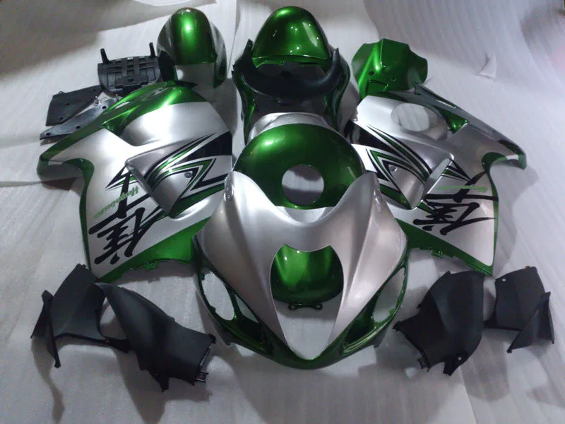 

Injection mold Fairing kit for SUZUKI Hayabusa GSXR1300 96 99 07 GSXR 1300 1996 2007 ABS Green silver Fairings set+gifts SD07