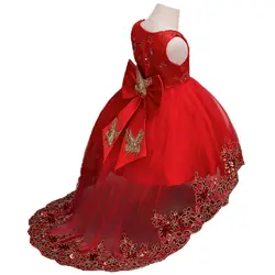 2-12yrs Кружево Обувь для девочек Вышивка платье принцессы для девочек Трубы День рождения для маленьких девочек; Рождественская одежда