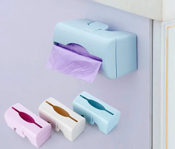 

1PC Wall Mounted Garbage Rubbish Bags Hanging Kitchen Waste Bins Bag Trash Can Holder Household Cleaning Tools OK 0537