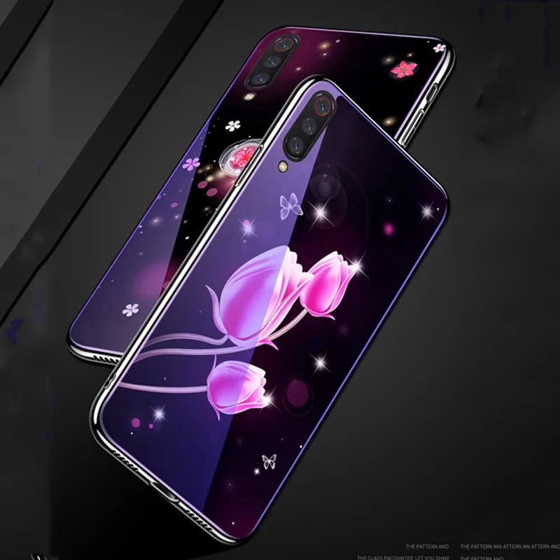 Чехол для xiaomi mi 9 чехол Мультфильм Волк Олень синее закаленное стекло Жесткий Чехол для xiaomi mi 9 чехол xiao mi 9 защитные кейсы-оболочки