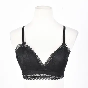 

Sexy Women Lace Bralette Wireless Comfortable Bra Underwear Female Backless Wear Brassiere