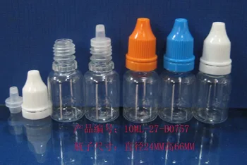 

10ML PET clear bottle with tamper evident cap 300pcs/lot free shipping