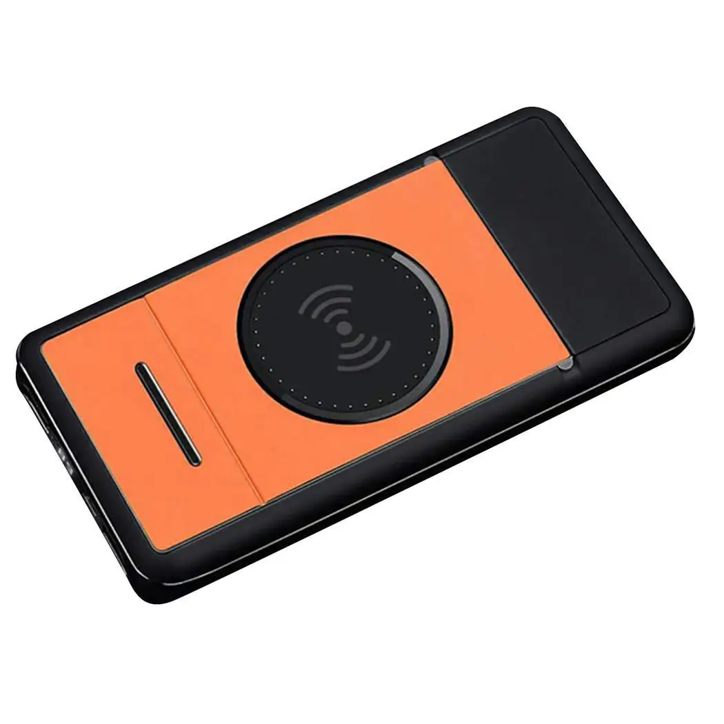 

Portable Qi Wireless Charger Digital Display Dual USB Output Power Bank 10000mAh Phone External Battery With Adjustable Stand