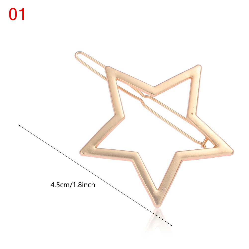 Style 5-01 1 шт., модные женские Геометрические заколки для волос, заколки для волос, Звездный зажим для волос сердце, нежные заколки для волос, заколка для волос, ювелирные изделия для волос, аксессуары для волос - Цвет: Style 5-01