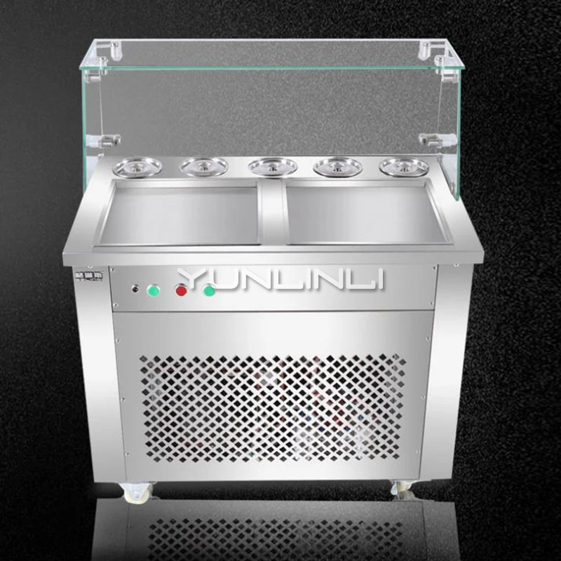

Commerical Stir Yogurt Machine Double-pan Ice Cream Mixing Machine Ice Cream Stirring Device With Dustproof Cover HX-CB25