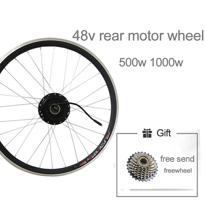 Perfect 48V 500W/1000W Electric Motor Rear Freewheel 6 7 Speed Cassette Flywheel Ebike Conversion Kit MTB BMX Parts Bicycle Accessories 1