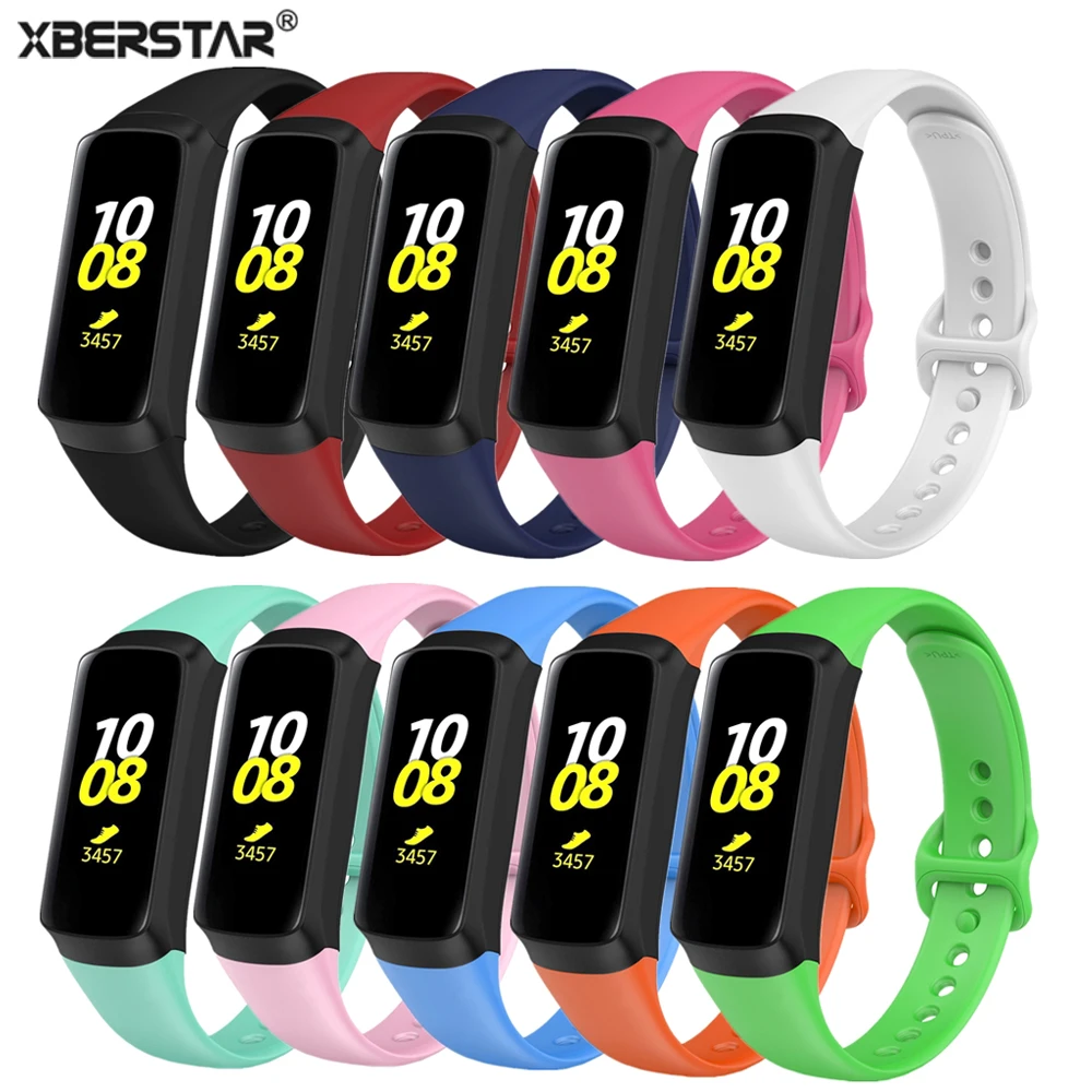 Силиконовый ремешок для Samsung Galaxy Fit SM R370 сменный смарт часов браслет с защитой от