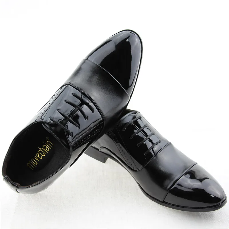 Movechain/модные кожаные модельные туфли на шнуровке для мужчин; свадебные деловые на плоской подошве; Мужские Повседневные Вечерние Туфли-оксфорды с острым носком для вождения