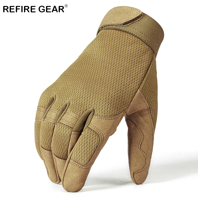 Мужские камуфляжные перчатки ReFire Gear зимние теплые тактические дышащие Мультикам