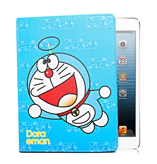 

Free Shipping Cute cartoon pu leather case for Apple Ipad4 3 2 smart cover stand protector skin shell for Ipad A1460 A1459 A1458