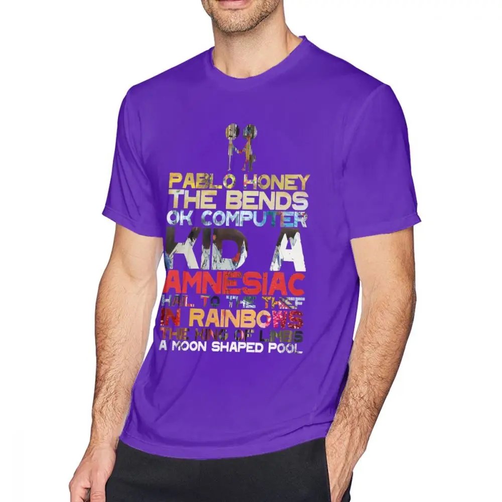 Футболка Arctic Monkeys, модная футболка с радиоголовым альбомом, 100 хлопок, футболка с коротким рукавом, графическая забавная Мужская футболка 6xl - Цвет: Purple
