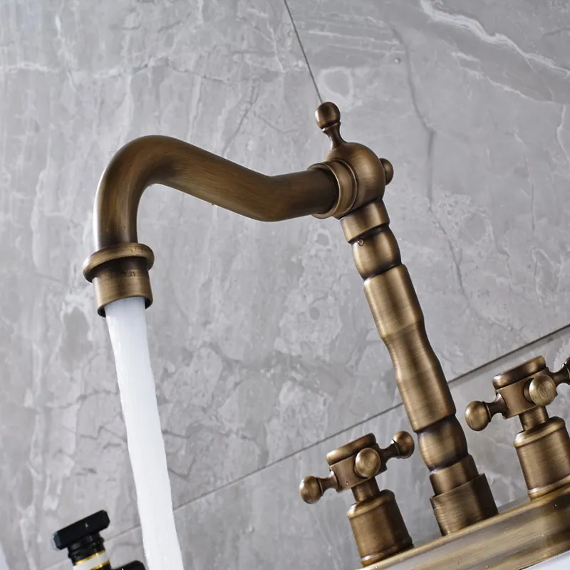 Antique Brass Deck Mounted 4