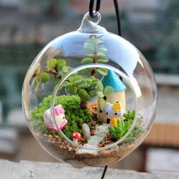 

Clear Flower Hanging Vase Planter Terrarium Container Glass Home Wedding Decor S