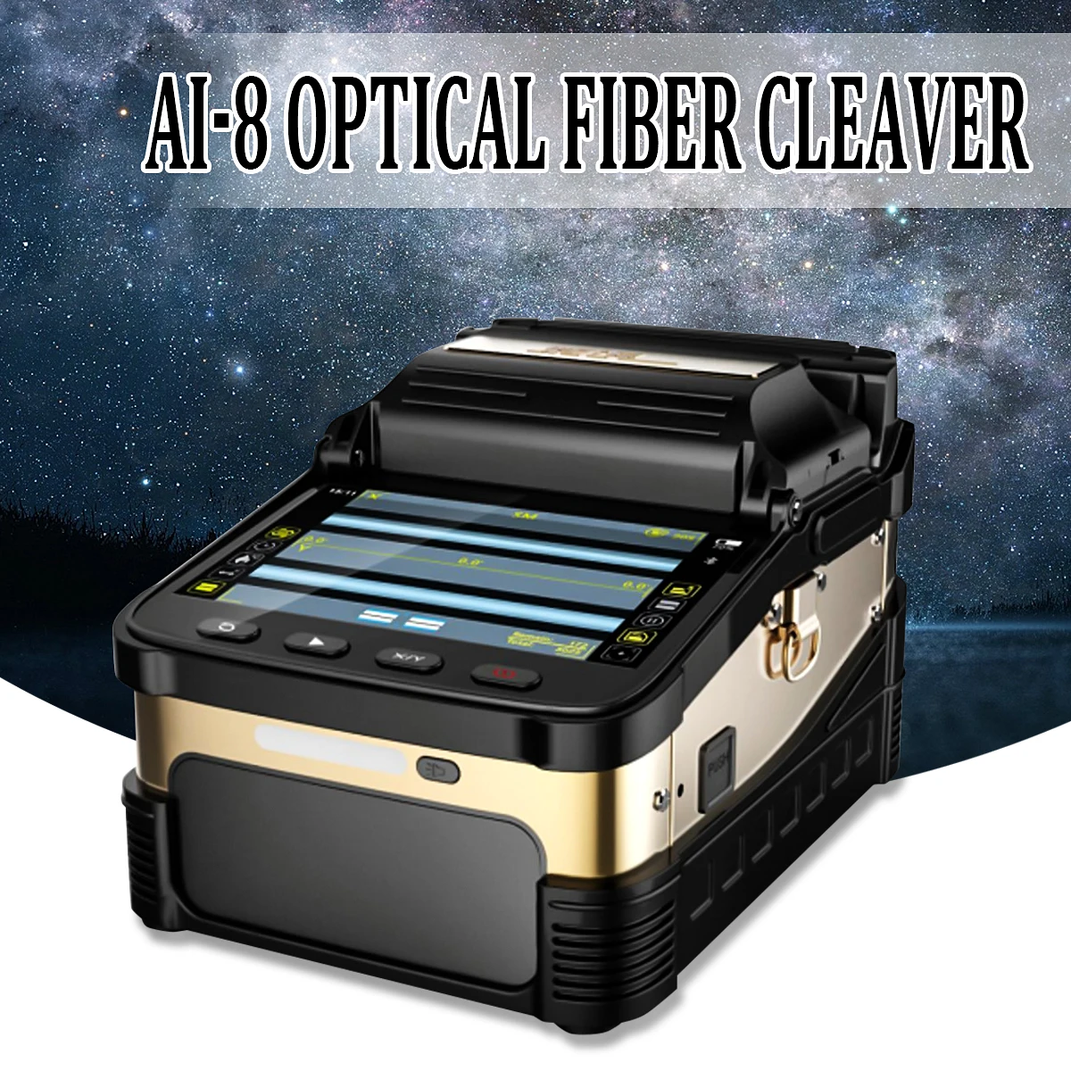

Ai-8 3in1 SM&MM Automatic Optical Fiber Cleaver Fusion Welding Splicin Splicer Night Operation Machine 5" TFT Display