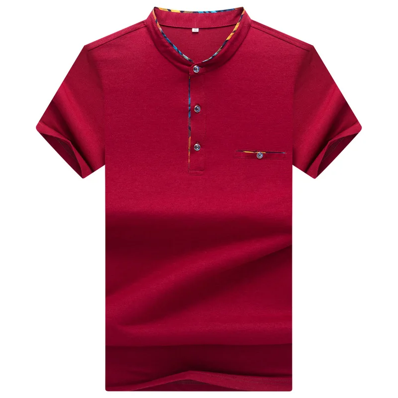 Hommes A Manches Courtes футболки Dete Coton Mince Entreprise De Mode повседневные Avec Boutons мужские Marque Vetements