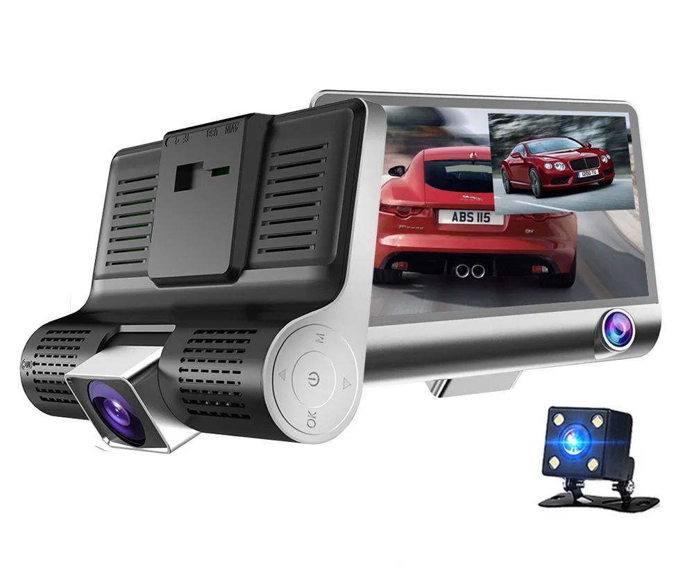3 Camera Lens 1080P HD Car Rearview Mirror Car DVR Dash Cam G-sensor Rear View170 Degree Night Vision Registrator Dashcam