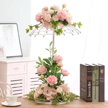 Цветочные вазы ваза металлическая настольная растительный сушеный цветочный держатель цветочный горшок дорога свинец Гортензия для дома/свадьбы коридор украшения G110