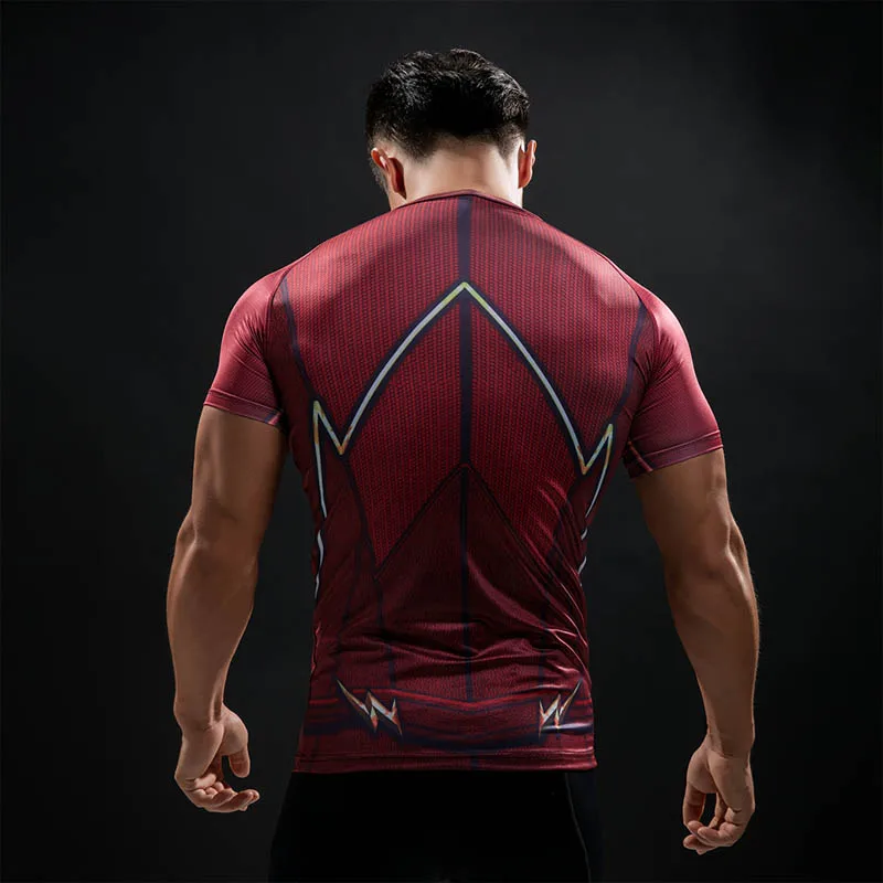 Compression Shirt Flash 3D Printed T-shirts Men Raglan Short Sleeve Flash Cosplay Costume Quick Dry Fitness Clothing Tops Male Compression Shirt Flash 3D Printed T-shirts Men Raglan Short Sleeve Flash Cosplay Costume Quick Dry Fitness Clothing Tops Male