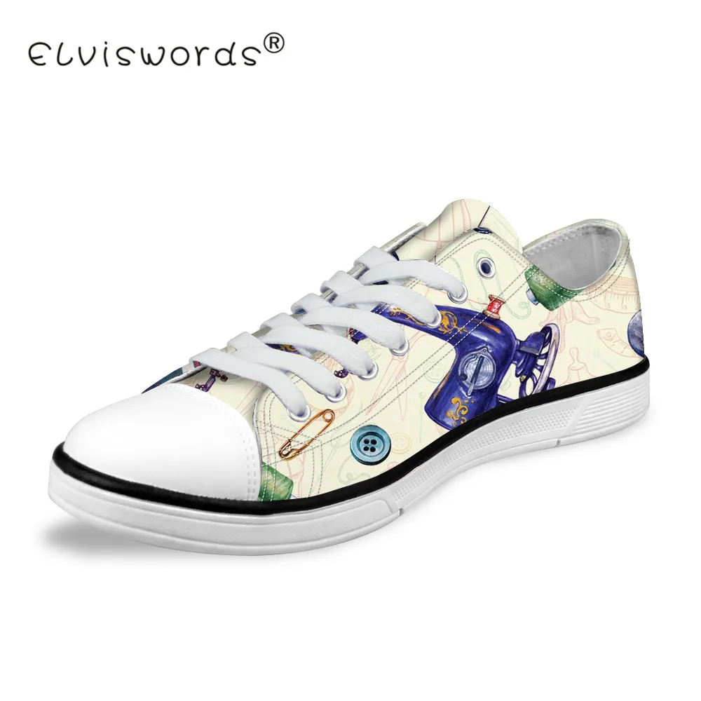 printed canvas sneakers