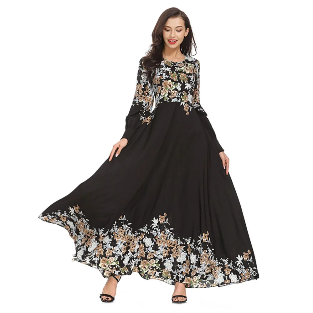 

long abaya dress Casual Muslim dress women Muslim Loose Solid Color Robe Clothing Abaya Islamic Arab Kaftan Dubai T410