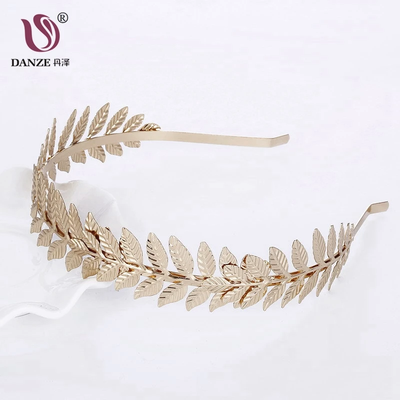 DANZE Мода Золотой Серебряный лист Hairbands для женщин невесты простой металл