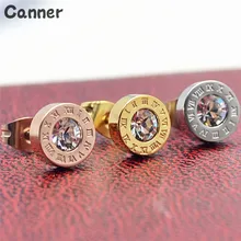 Canner модный бренд ювелирных изделий кристалл круглые серьги-шпильки для женщин крошечные простой безумные сережки Рождественский подарок аксессуары