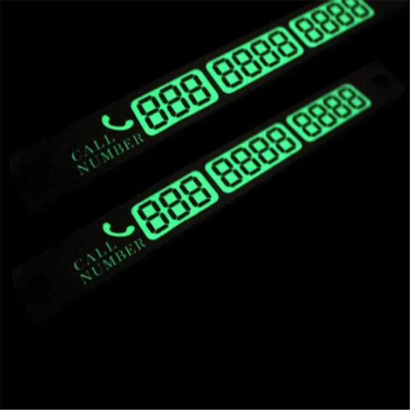 Car Temporary Parking Card Luminous Phone Number Card Plate For