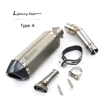 

For Honda NC700 NC750X Exhaust Pipe Motorcycle Mid Link Pipe Slip On 51 mm Muffler Rear Escape NC750A NC750S NC750N Before 2015