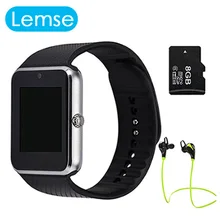 Smart Watch GT08 Bluetooth Wasserdicht Gesundheit Smartwatch Telefon Fitness Uhren Kamera Sim TF karte Uhr mit Headset PK DZ09 GV18