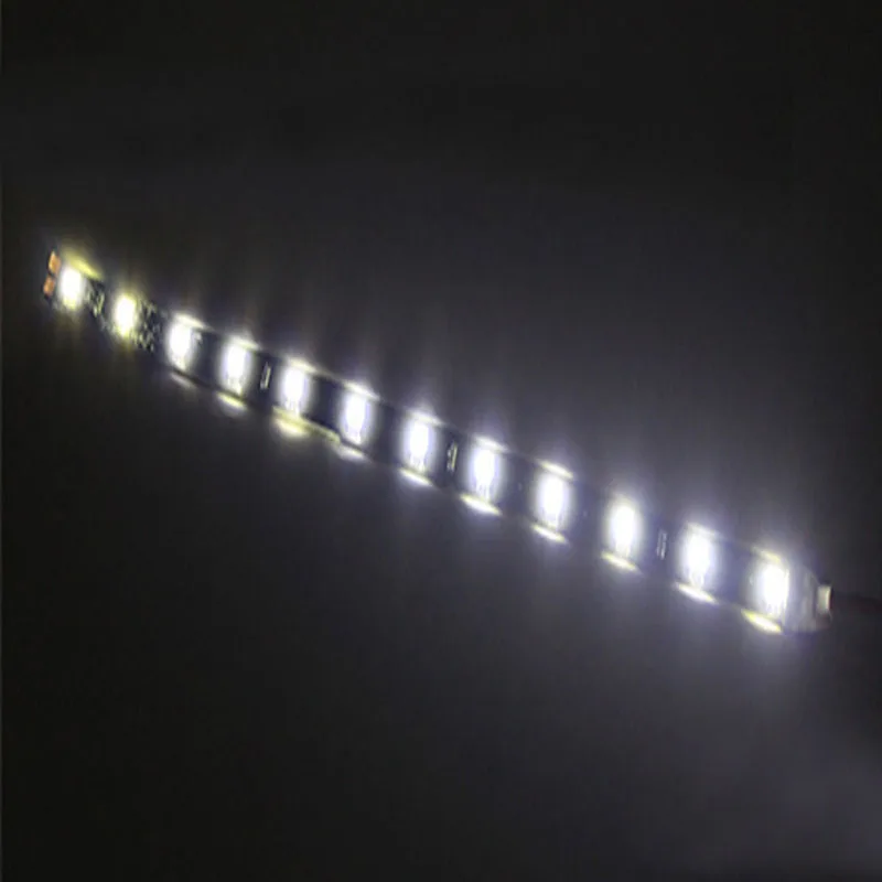 Mayitr  2* 5050 SMD 12 LED Waterproof Flexible Strip Light 12V For Car Home Decor 30cm White Lamp Car Styling