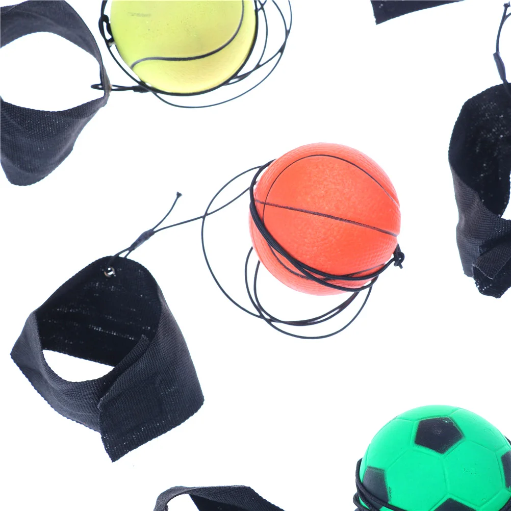 60mm Bouncy Wrist Band Ball Elastic Rubber Ball Wrist Bounce Ball KQ 
