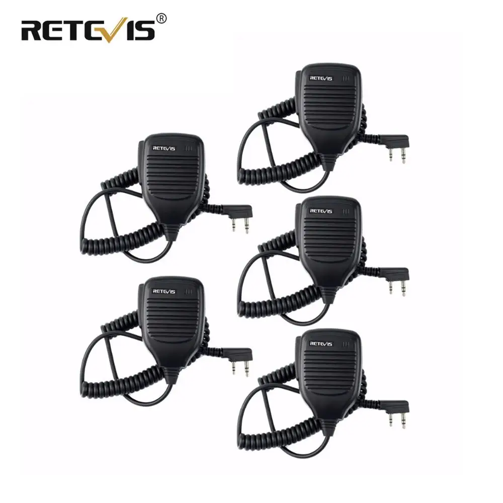 5X PTT Динамик Микрофон рация микрофон Аксессуары для Kenwood Retevis H777 RT7 RT22 для Baofeng UV-5R UV-82 для WLN KD-C1