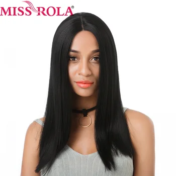 

Miss Rola Synthetic Lace Front Wig With Wig Stand Lace Front Wig Ombre Wig For Women T1B/Pink Straight Hair