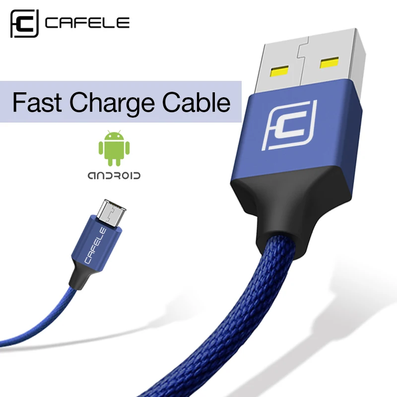 CAFELE Micro Usb кабель для samsung S7 S6 край huawei Xiaomi кабель синхронизации данных и зарядки Usb кабель с нейлоновой оплеткой кабель 5V 2.1A