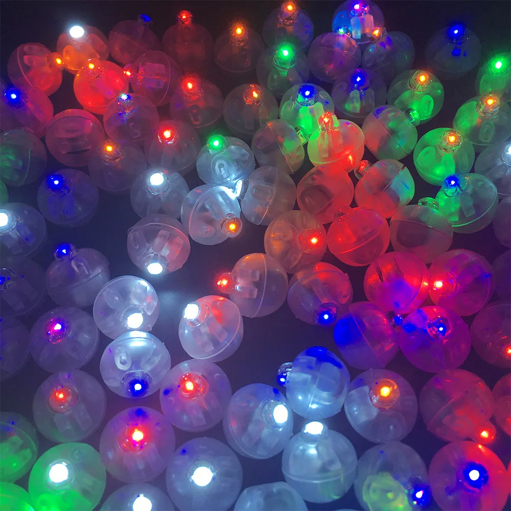 

10PCS Round Mini Led RGB Flash Ball Luminous Lamp Put in paper Lantern Balloon Lights For Christmas halloween Party Decoration