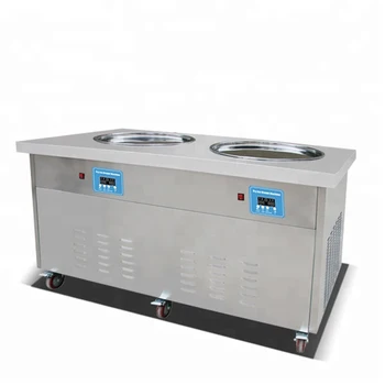 

Commercial Big Square Pan Thailand Ice Cream Making 110v 220v Fry Fried Ice Cream Roll Machine