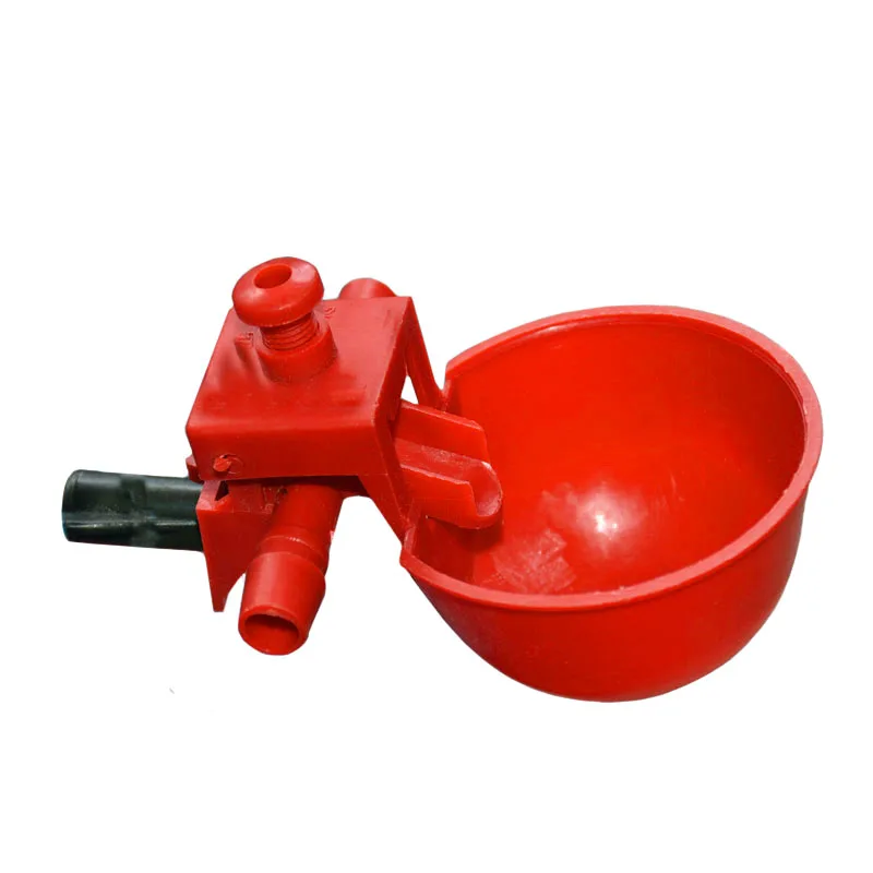 50 Sets Red Quail Waterer Animal Feeders Automatic Bird Coop Feed Poultry Chicken Fowl Drinker Water Drinking Cups