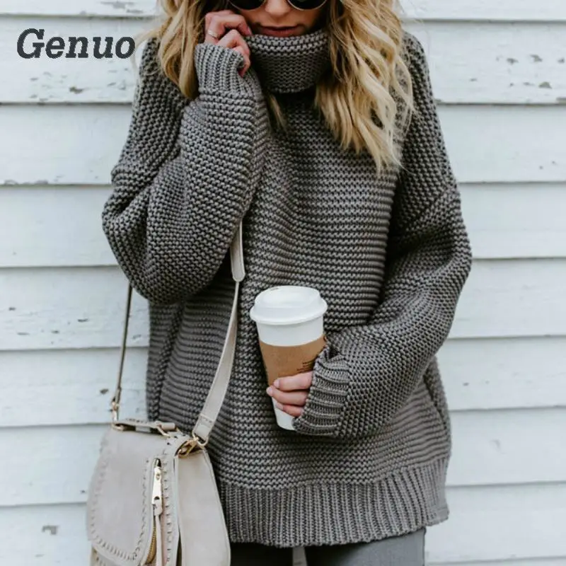Coarse Pullover Women's Jumper Turtleneck Sweater Female Jumper Women Warm Sweater thick Winter Cable Knitted Oversized Sweater