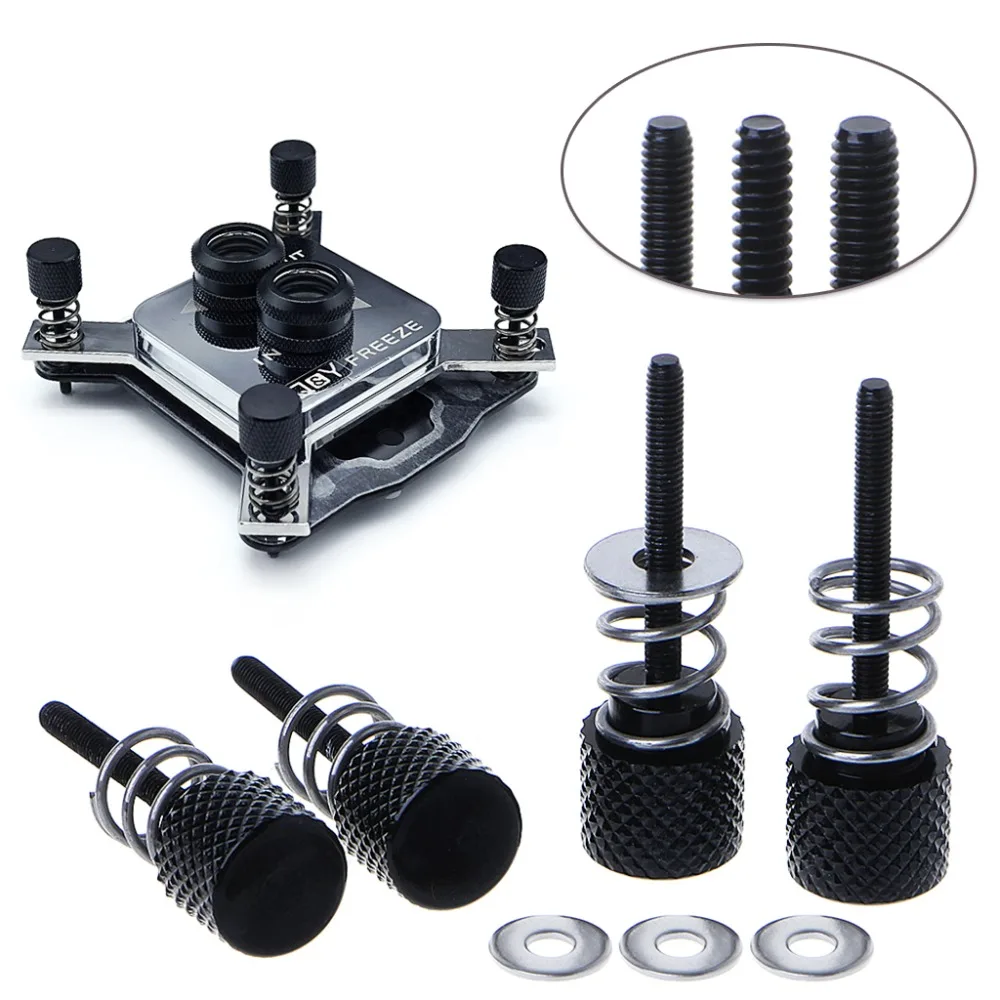 

OPEN-SMART 4pcs Aluminum Fixed Screws for CPU Water Cooling Block Multi-color For AMD Inter 1150 2011